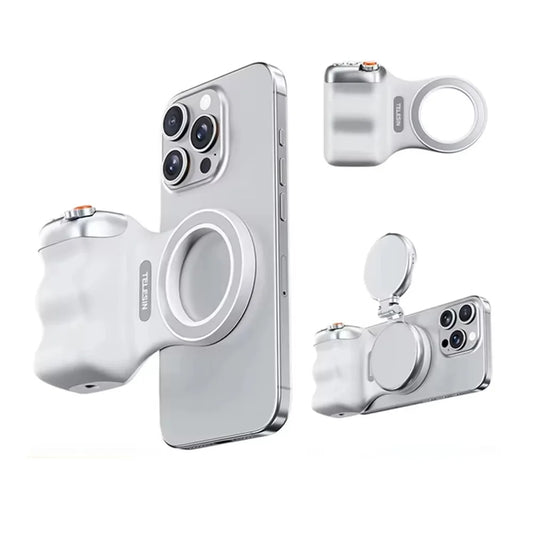 TELESIN Magnetic Phone Camera Shoot Hand Grip Phone Holder Shooting Aid Remote Control Handle for Iphone HUAWEI SAMSUNG Phone