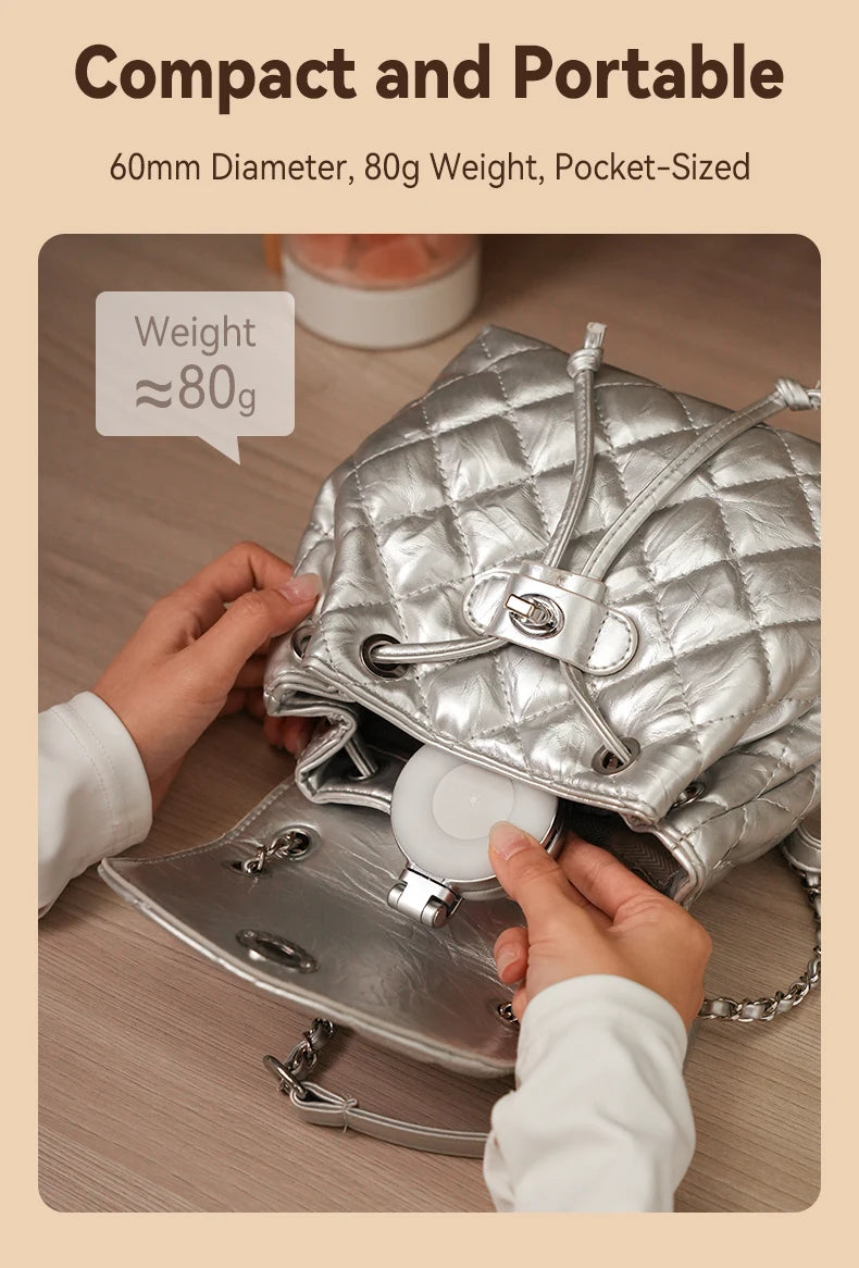 TELESIN Magnetic Fill Light Mini Selfie Light 3-Mode Adjustable Brightness Compatible iPhone X for Xiaomi for Huawei for Samsung