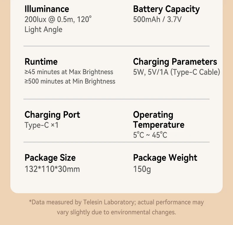 TELESIN Magnetic Fill Light Mini Selfie Light 3-Mode Adjustable Brightness Compatible iPhone X for Xiaomi for Huawei for Samsung